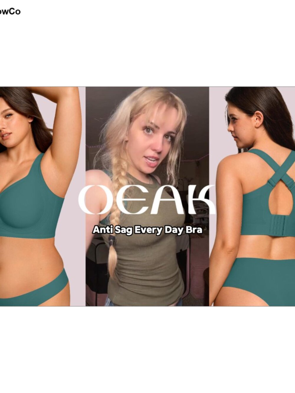 OEAK Wireless Jelly Bra Plus Size Push Up Full Coverage Comfort - Picture 6 of 6
